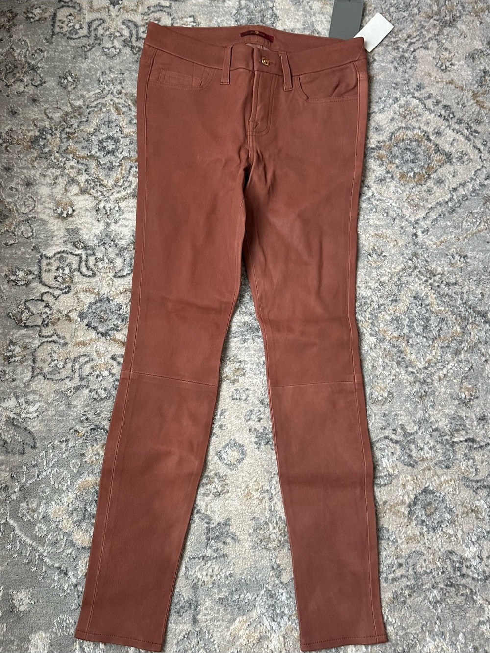 7 For All Mankind Skinny Jeans in Rust
